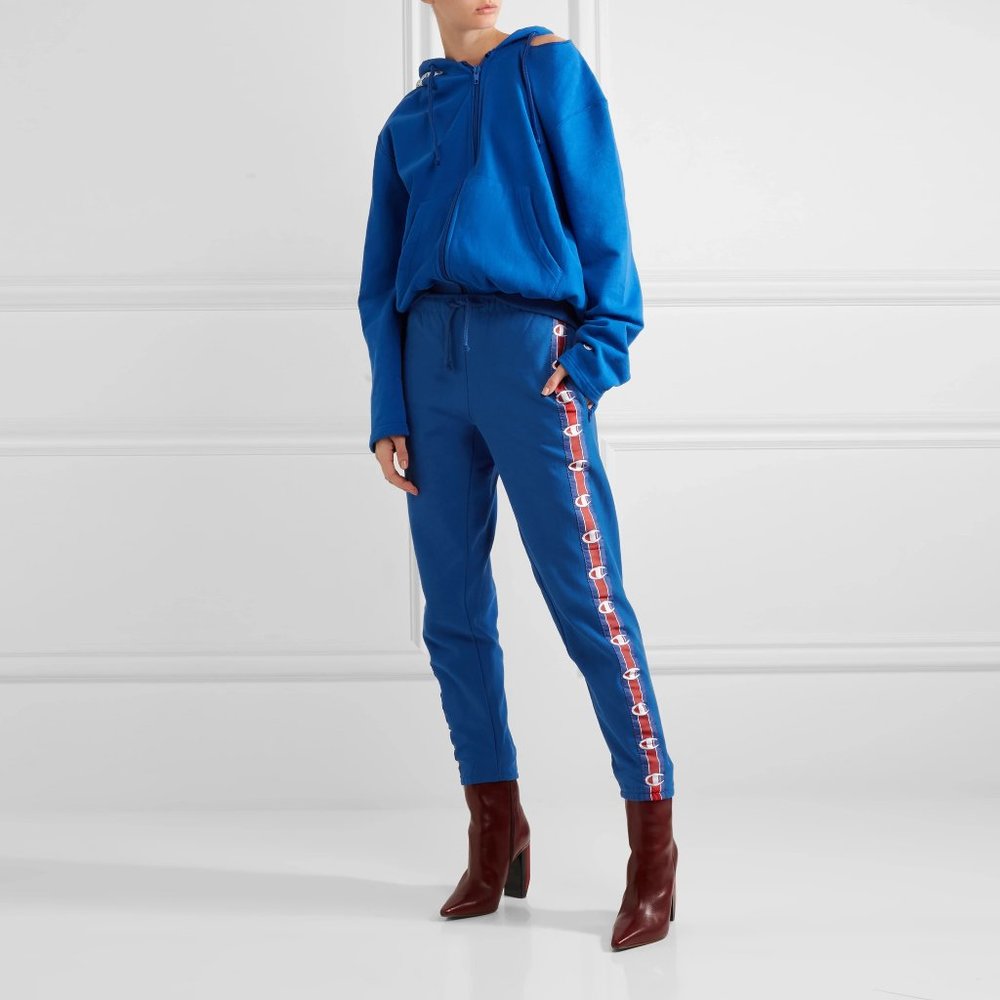 Vetements x Champion Blue Jogger Track Sweat Pants